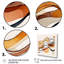«Burnt Orange Waves Abstract VI», ensemble d'art mural moderne sur toile-88084204-88084203