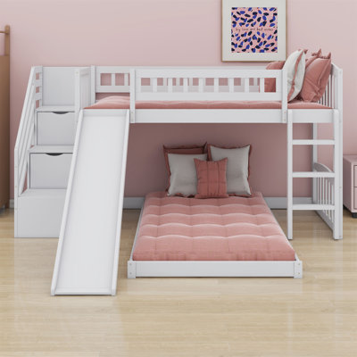 Stairway Bunk Bed With Slide by Harriet Bee