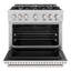 ZLINE 36" Classic Gas Range w/ 6 Burner Cooktop & Convection Oven w/ White Matte Door-1107531983