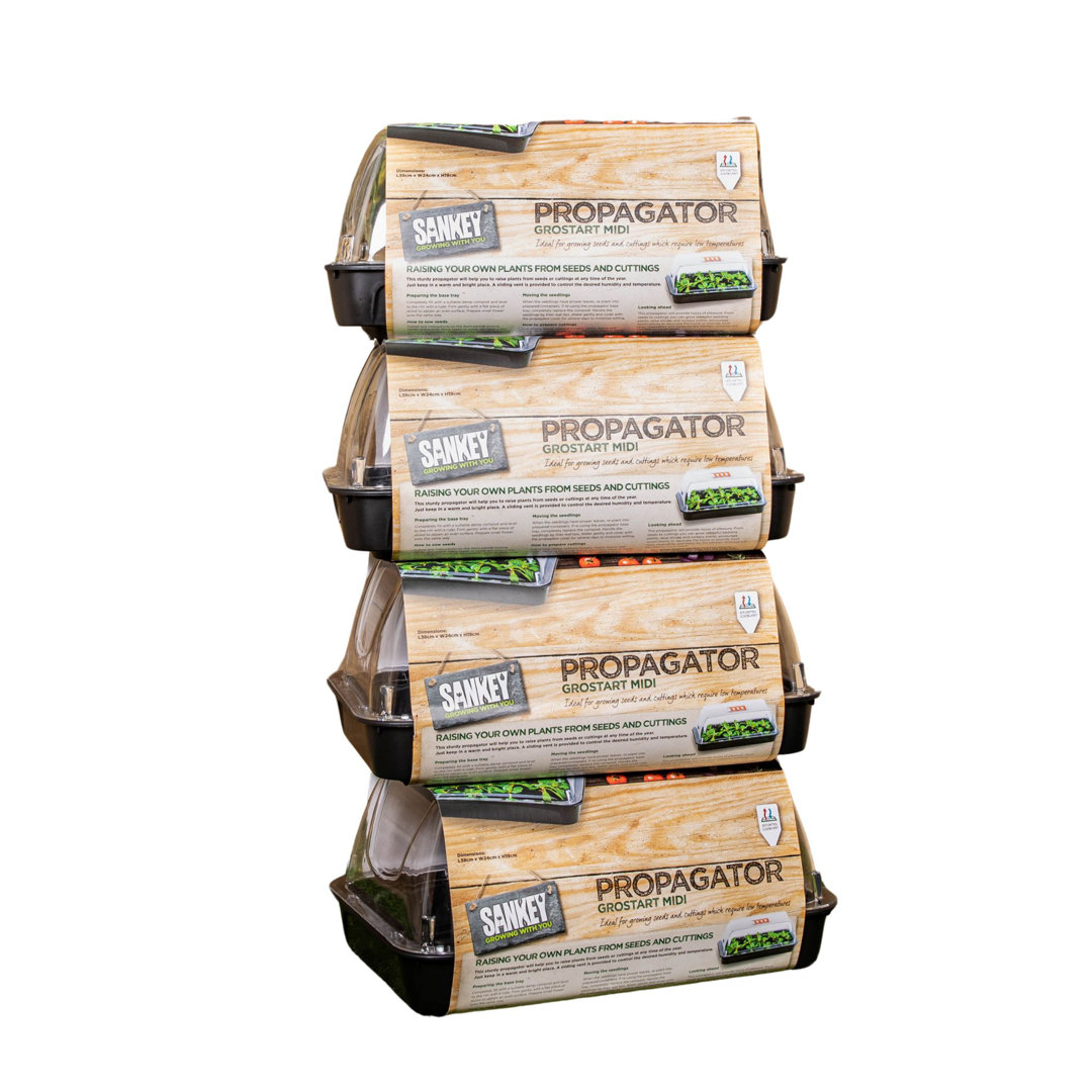 B&Q - 4 X 38Cm Unheated Seed Starter Tray Grostart Midi Propagator Indoor Seedling Planter - Image 6