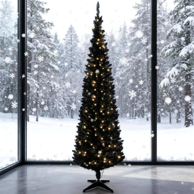 Pencil Black Christmas Tree