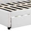 Lit de jour rembourré pleine grandeur avec lit gigogne simple, lin beige, sans sommier, cadre robuste et stable pour le revêtement en lin Sleepover, conception de lit solide et sécuritaire, peu encombrant-1401630280