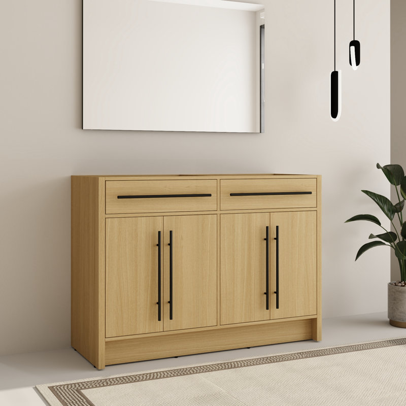 Base de meuble-lavabo double 48 po seulement, base sans comptoir