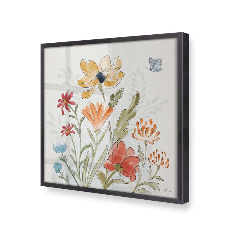 «Garden Melody In Bloom V», Zinc patiné, H 13,75 po x l 13,75 po