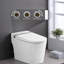 Smart Toilet Bidet With Heated Seat, Night , Self-Cleaning Nozzle, Foot Sensor, Remote Control, Led Display Sensor Open Lid,