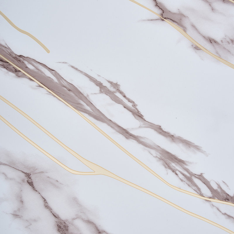 10Pcs Self-Adhesive Marble Pattern Wall Tile Stickers, 60cm L x 30cm W, White/Brown/Gold