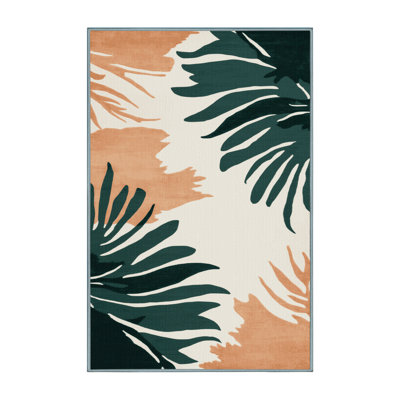 Tapis bleu aquarelle lavable à la machine
