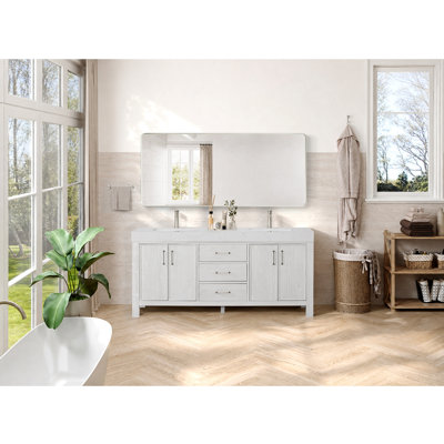 Miroir mural rectangulaire en métal nickel satiné l 72 po x H 32 po Mutriku