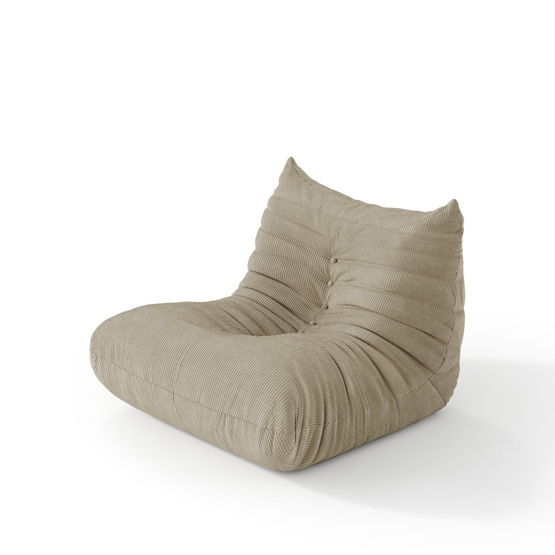 Fauteuil à billes 34,2 po Abbie, Boucle gris