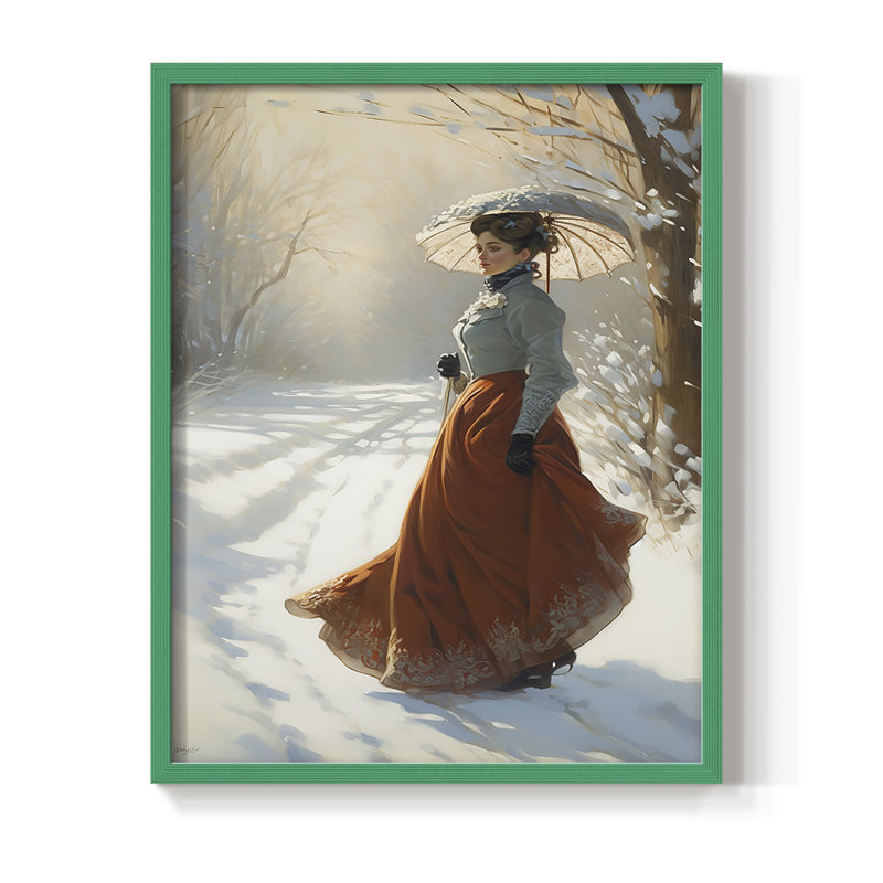 Reproduction encadrée WOMEN Series CML XXI - bois massif, Vert, H 21 po x l 17 po