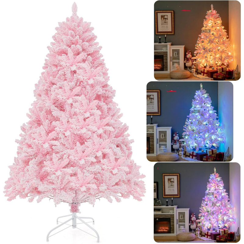 Lighted Artificial Pine Christmas Tree
