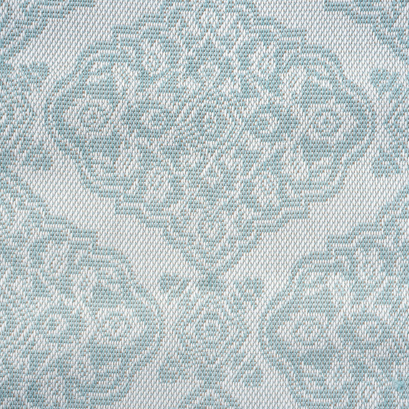 Tapis bleu clair tissé à plat Campbelltown, Rectangle 2 pi x 3 pi