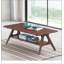 Table basse rectangulaire avec plateau et tablette en bois manufacturé