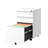 Lockable 3 Drawer File Cabinet For Home Office, White. Fully Assembled Metal Structure. Accommodates Letters/legal/a4. Secure Document Holder. Drawers Include A Removable Pencil Tray. Easy Movement-1596189788