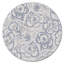 Art mural rétro en forme de cercle de fleur bleu rétro-68855107