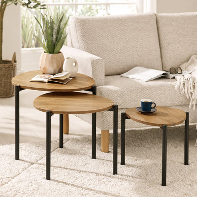 Tavy Three Leg Wedge Nesting Side Tables