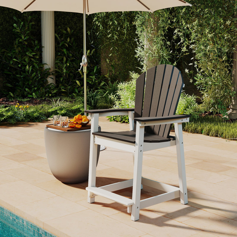Tabouret de bar extérieur en PEHD Adirondack