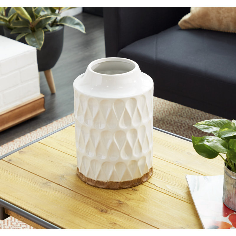 Vase en céramique Auxvasse, H 12 po x l 8 po x P 8 po