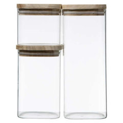 EZOWare Set of 10 Glass Spice Jars, Airtight Clear Decorative Herbs Bo