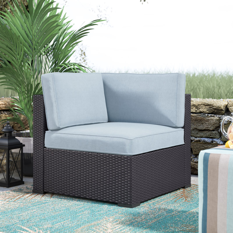 Chaise de coin de coin avec coussins Arbedella, Brume