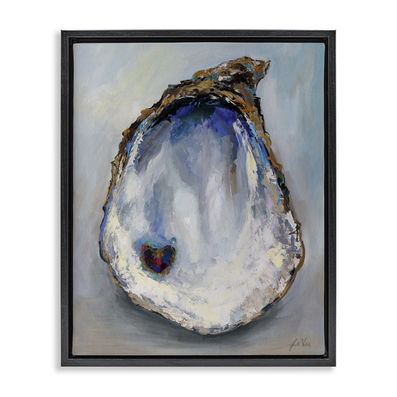 «Organic Oyster Shell» par Jeanette Vertentes, Cadre flottant noir de jais, H 31 po x l 25 po