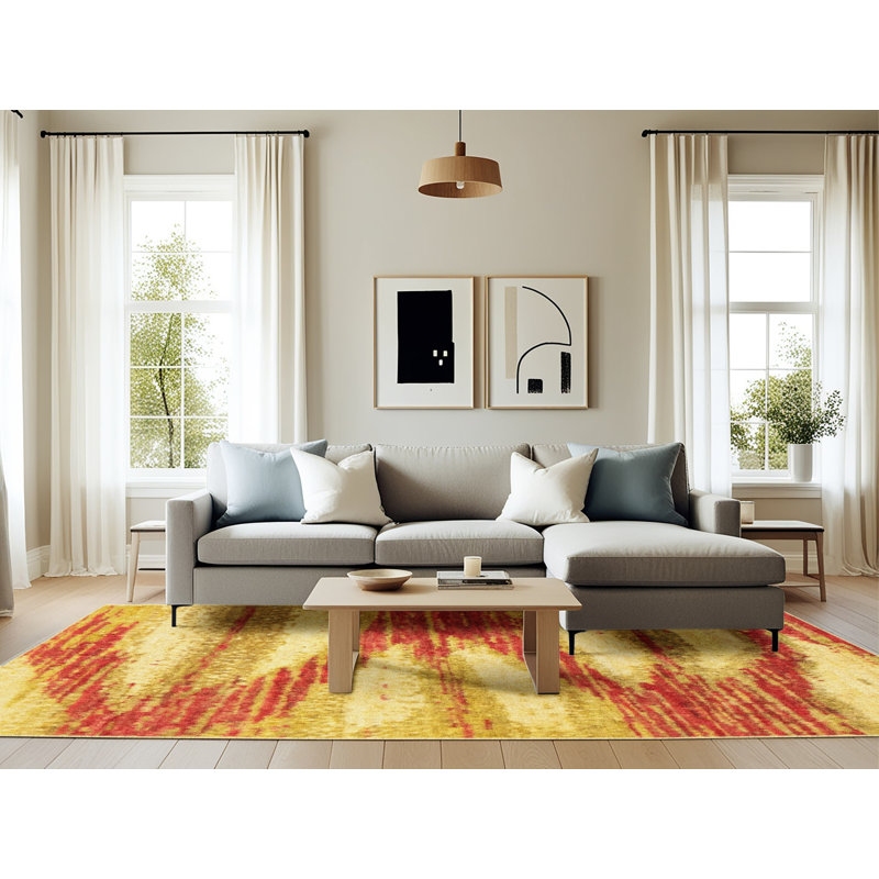 Abstract Indoor Rug, Rectangle 6' x 9'