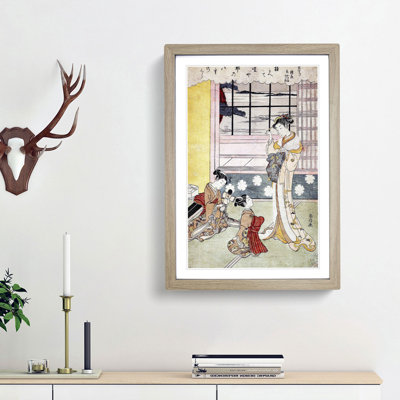 Window Opening Toward the Sea by Harunobu Suzuki - Picture Frame Painting Print