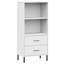 Leondre 128.5 cm H x 60 cm W Solid Wood Standard Bookcase-1078283438