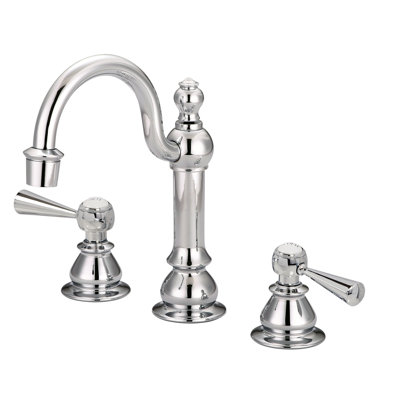 Robinets de lavabo américains à fixation sur le comptoir avec drain escamotable et finition chromée avec poignées leviers en métal, indice de chaleur et de froid inclus