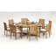6 Seats 7 Pcs Grade-A Teak Wood Dining Set: 72" Round Table And 6 Mas Stacking Arm Chairs #11MS1706-1008688419