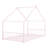 Twin Size Metal House Bed, Pink-2110046146-2110046145