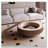 Solid Wood 31.5" Round Coffee Table with Storage-1785122096
