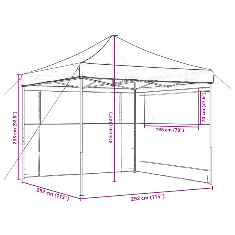 Carsynn 3m x 3m Steel Gazebo