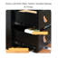 Élégante armoire haute noire avec deux modes de rangement