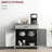 Stone Gray Sideboard Cabinet With Drawer - Appeal For Hallway, Living Room Buffet Adjustable Shelf, Organize Your Kitchen And