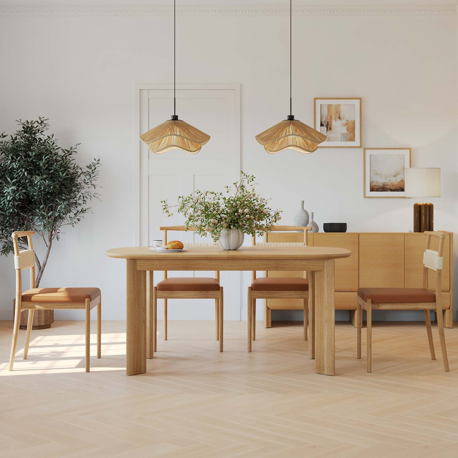Beret 63" Extendable Dining Table