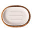 Porte-savon ovale en rotin avec insert en céramique -101462490