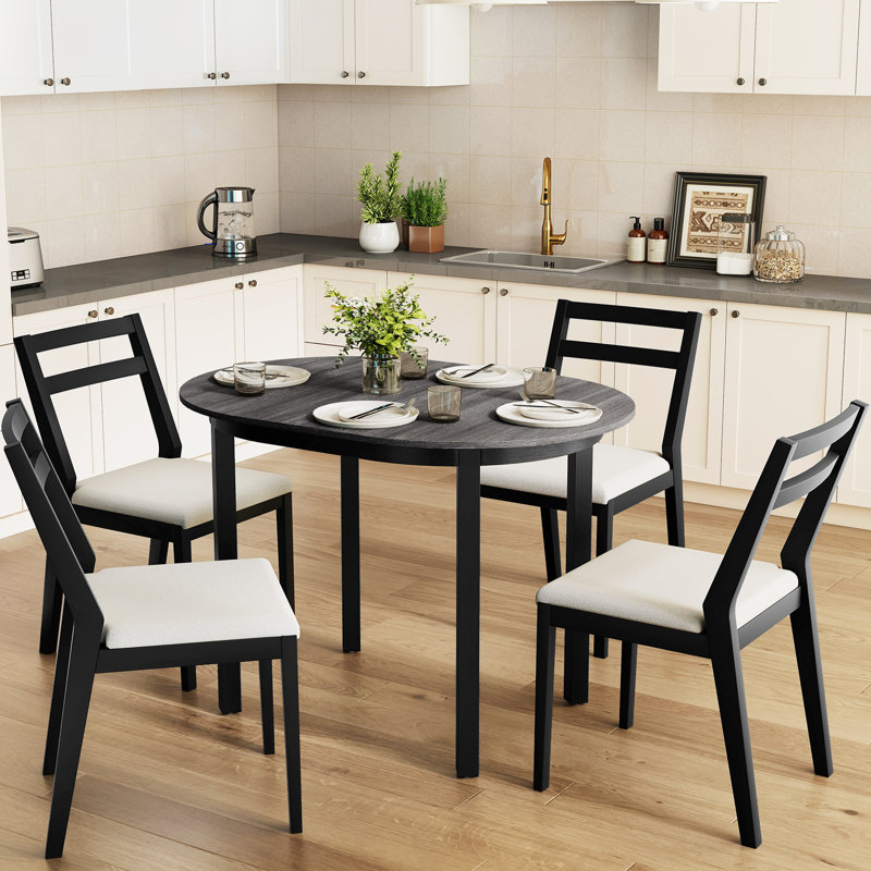 Oval Solid Wood Base Dining Table