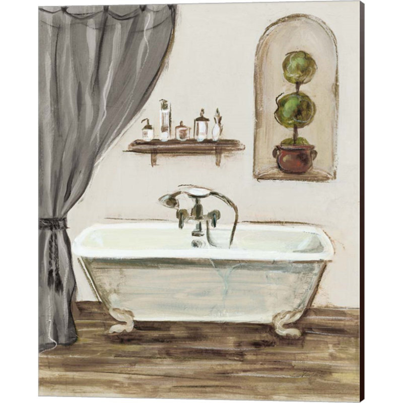 «Tuscan Bath Greige» par Silvia Vassileva, art sur toile (ensemble de 2)