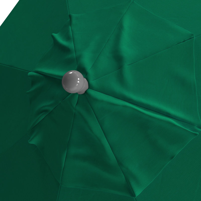 Parasol de marché 11 pi Laxmeena, Spectre aztèque Sunbrella® Plainweave, Argent anodisé