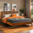 Kristoffer Premium Solid Wood Platform Bed Frame with Headboard – 800 lb Capacity, No Box Spring Needed, Fits All Mattresses-91742409-93645351