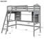 Lit mezzanine simple gris - fonctionnel et polyvalent avec tablette intégrée pour la durabilité Bureau, tablettes-1542607237