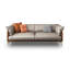 Causeuse-coussin standard en cuir véritable kaki