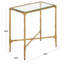 Isabellina Metal and Glass Accent Table-1731398742
