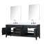Meuble-lavabo double en chêne brun 84 po X P 22 po D-117980225