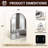 Malisa Contemporary Arched Bathroom Vanity Mirror | Stainless Steel Thick Frame-889773302-884820928