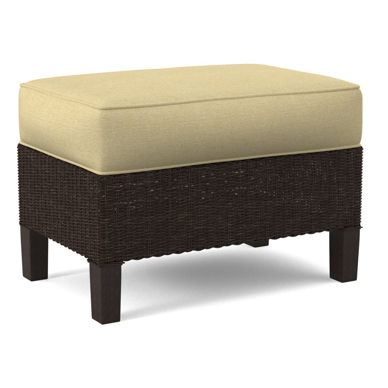 Gibraltar Ottoman, White Performance Fabric; 0851-94, Java