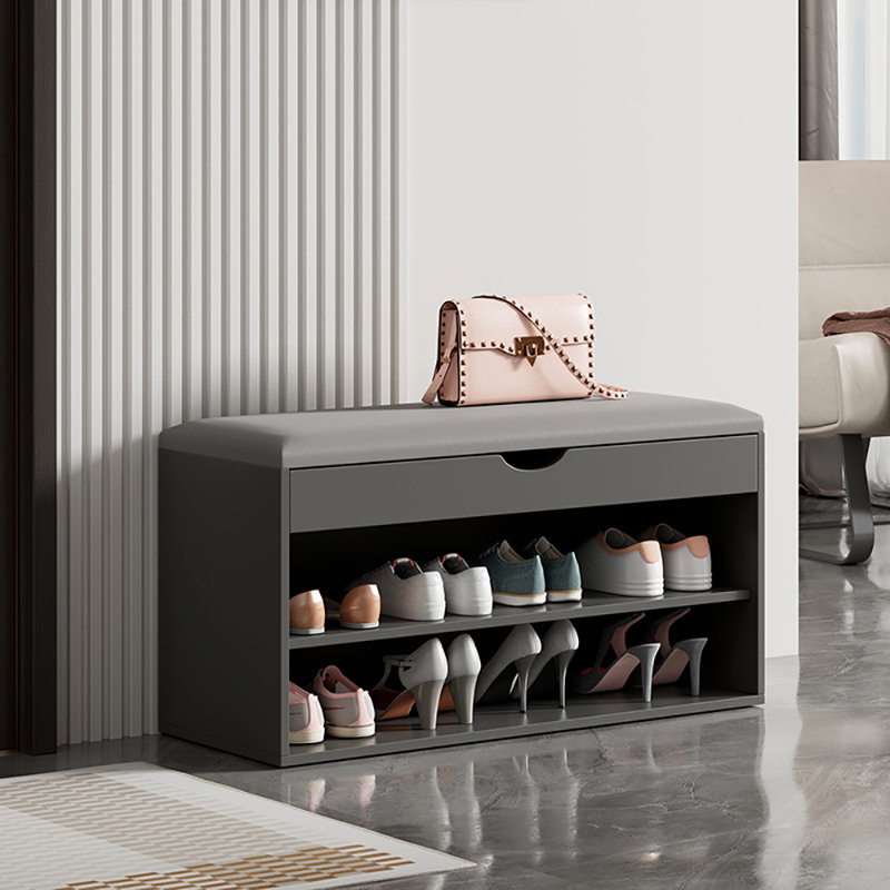 27.6'' Shoe Storage Bench, Gray