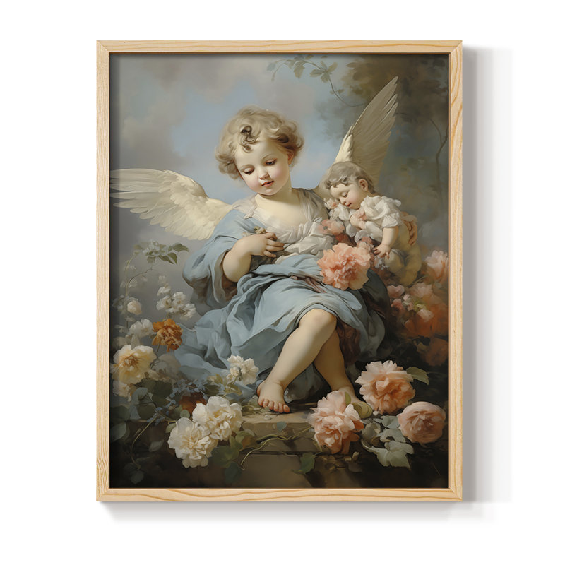 «Religious Series CDxxiv», reproduction encadrée - bois massif, Naturel, H 11 po x l 9 po
