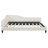 Full Size L-Shaped Linen Daybed, With Solid Wood Legs, Beige-772986432-772986435